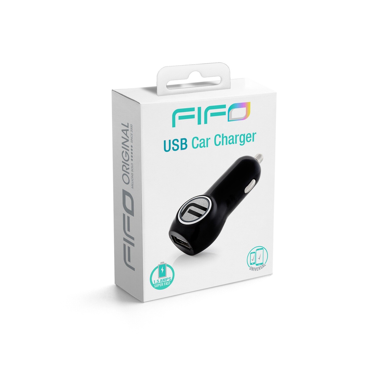 FIFO COLORS USB CAR CHARGER