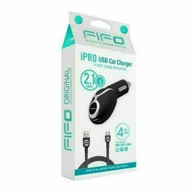 USB CAR CHARGER 1.5 AMPS WITH CABLE