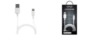 CY-1276 White 10 Ft Lightning to USB TPE Cable