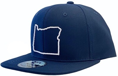 Oregon Map Outline Snapback 6 Panel Adjustable Snap Fit Hat