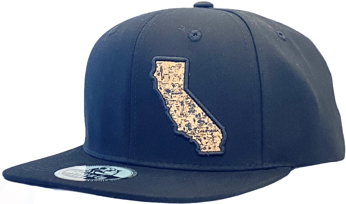 California  State Map Design Snapback 6 Panel Adjustable Snap Fit Hat