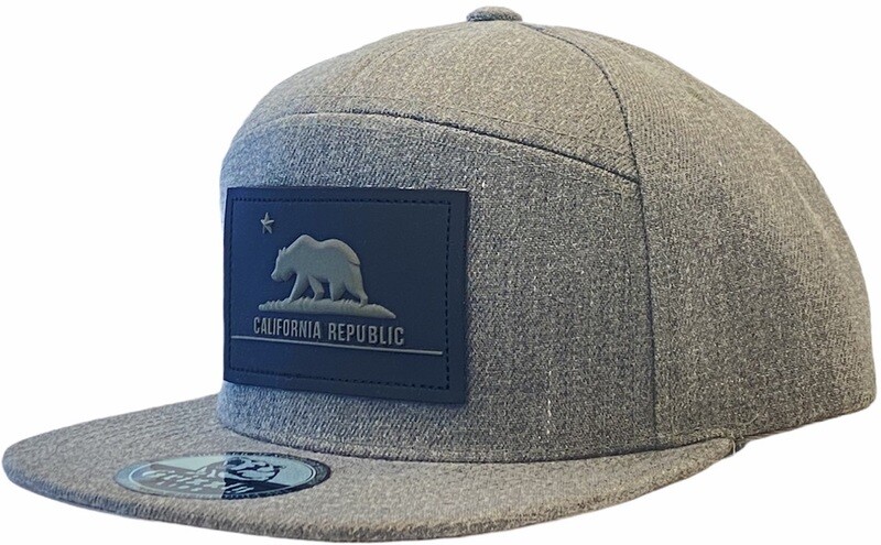 California Republic Rubber Rectangle Patch Snapback Hat