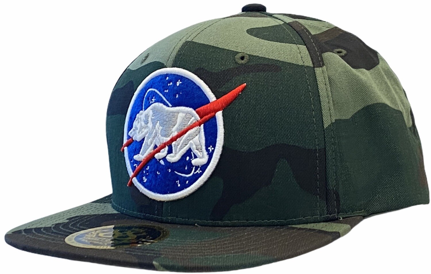 California Space Bear Snapback 6 Panel Adjustable Snap Fit Hat