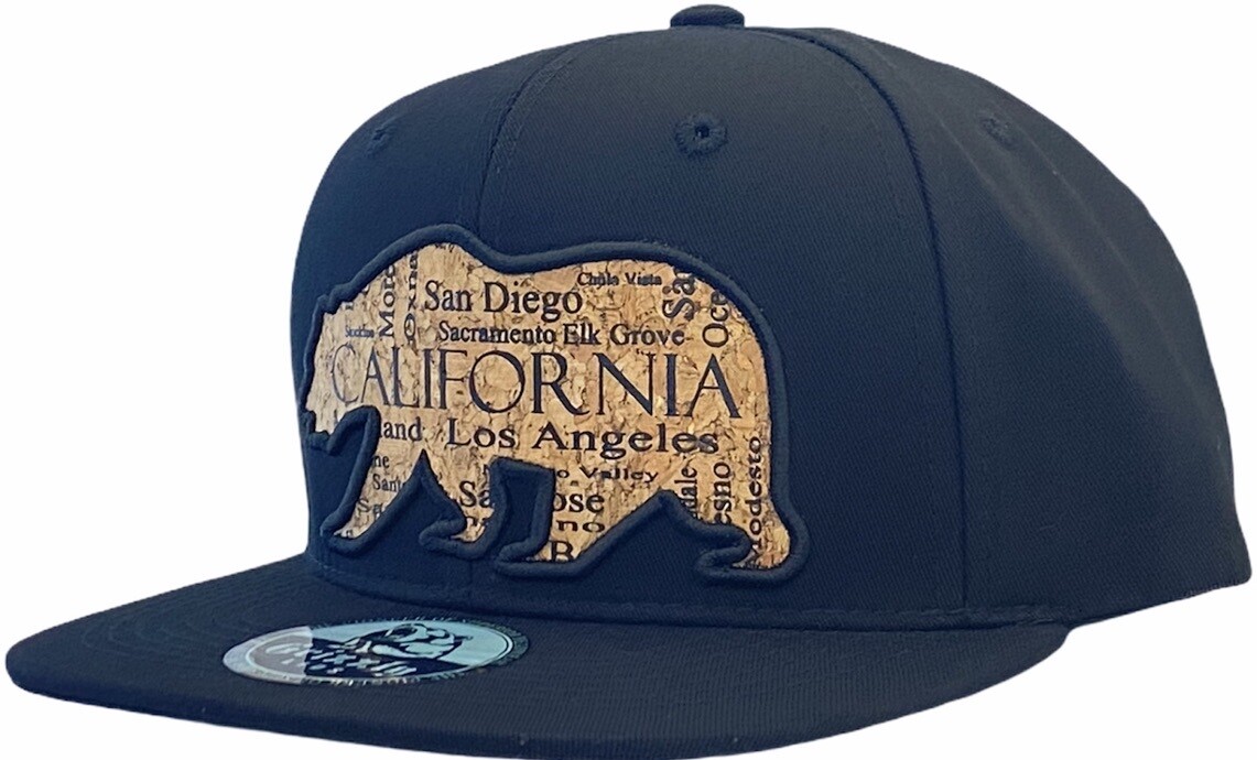 CALIFORNIA BEAR CORK WITH CA CITIES SNAPBACK HAT
