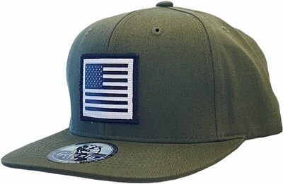 USA SQUARE FLAG SNAPBACK​ HAT​​​​