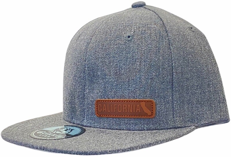 California Leather Strip Snapback Hat