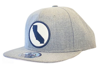 California State Round Felt Patch Snapback 6 Panel Adjustable Snap Fit Hat