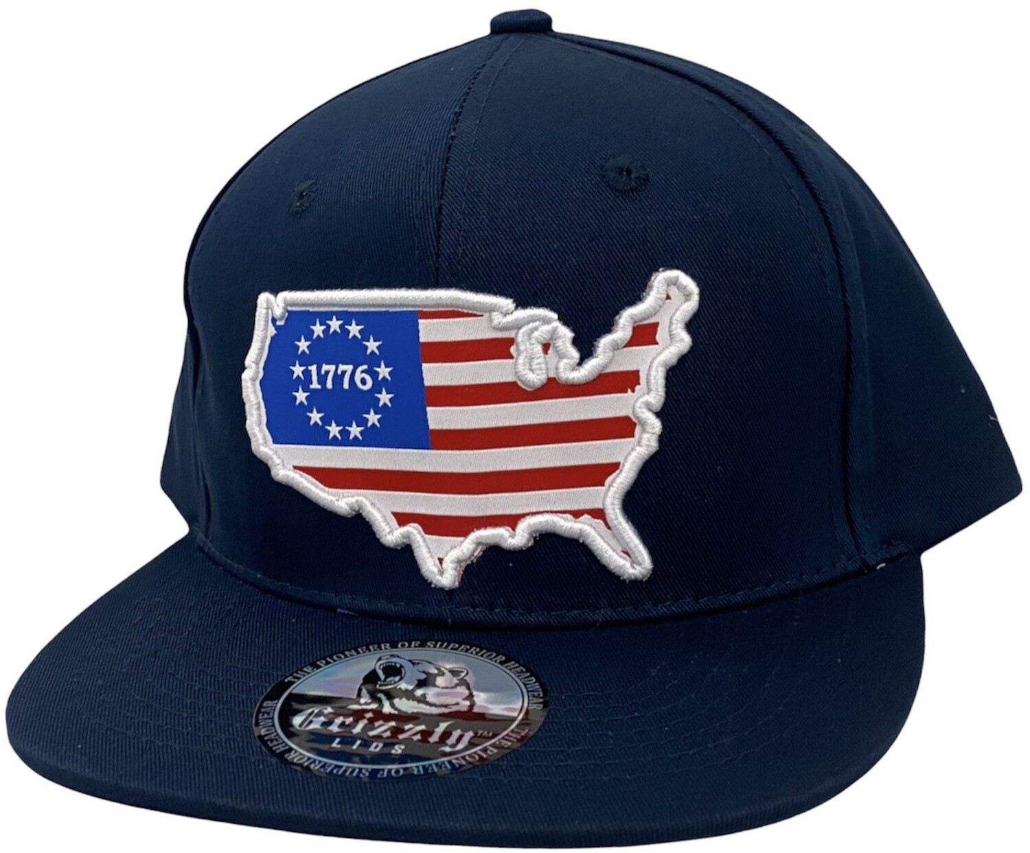 USA Flag Embroidery Snapback Hat