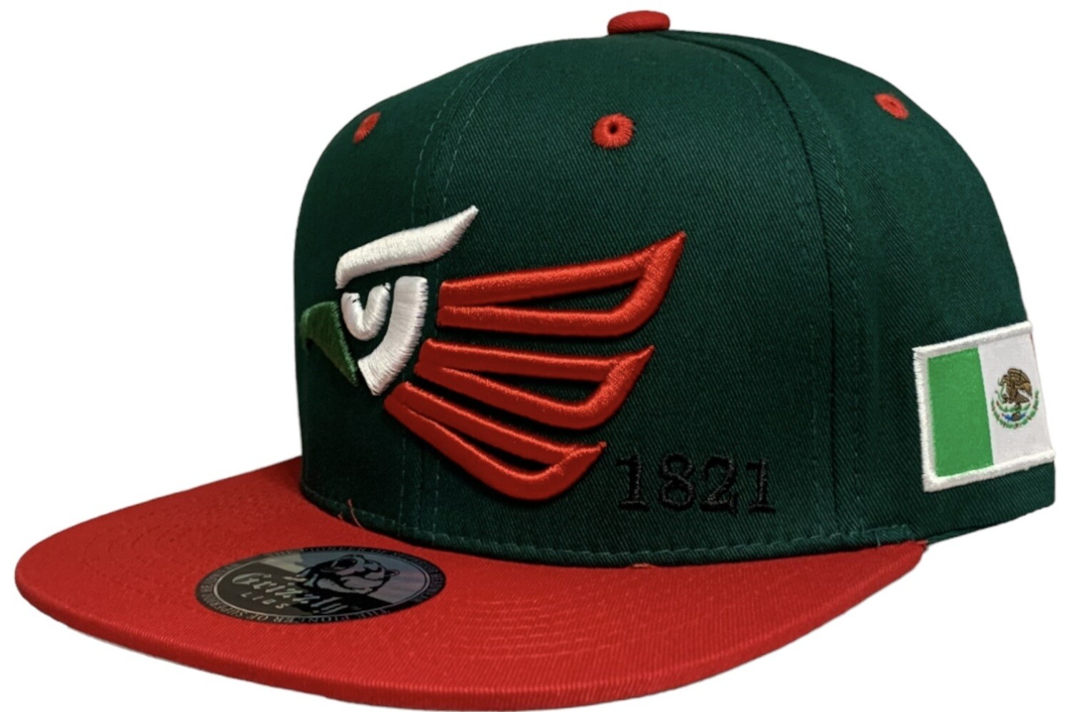 Hecho En Mexico Eagle Embroidered Snapback 6 Panel Adjustable Snap Fit Hat