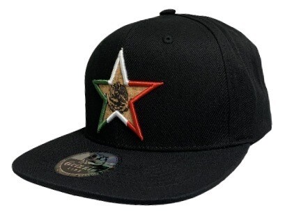 Mexico Flag Star Cork Patch Snapback Hat