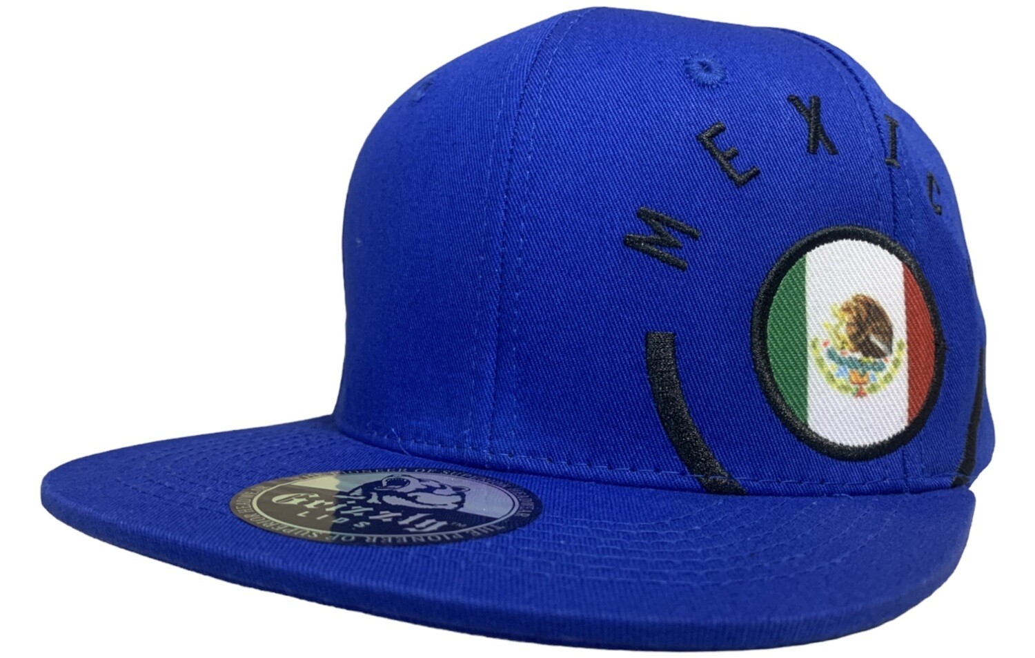 Mexico Circle Flag Embroidered Country Snapback 6 Panel Adjustable Snap Fit Hat