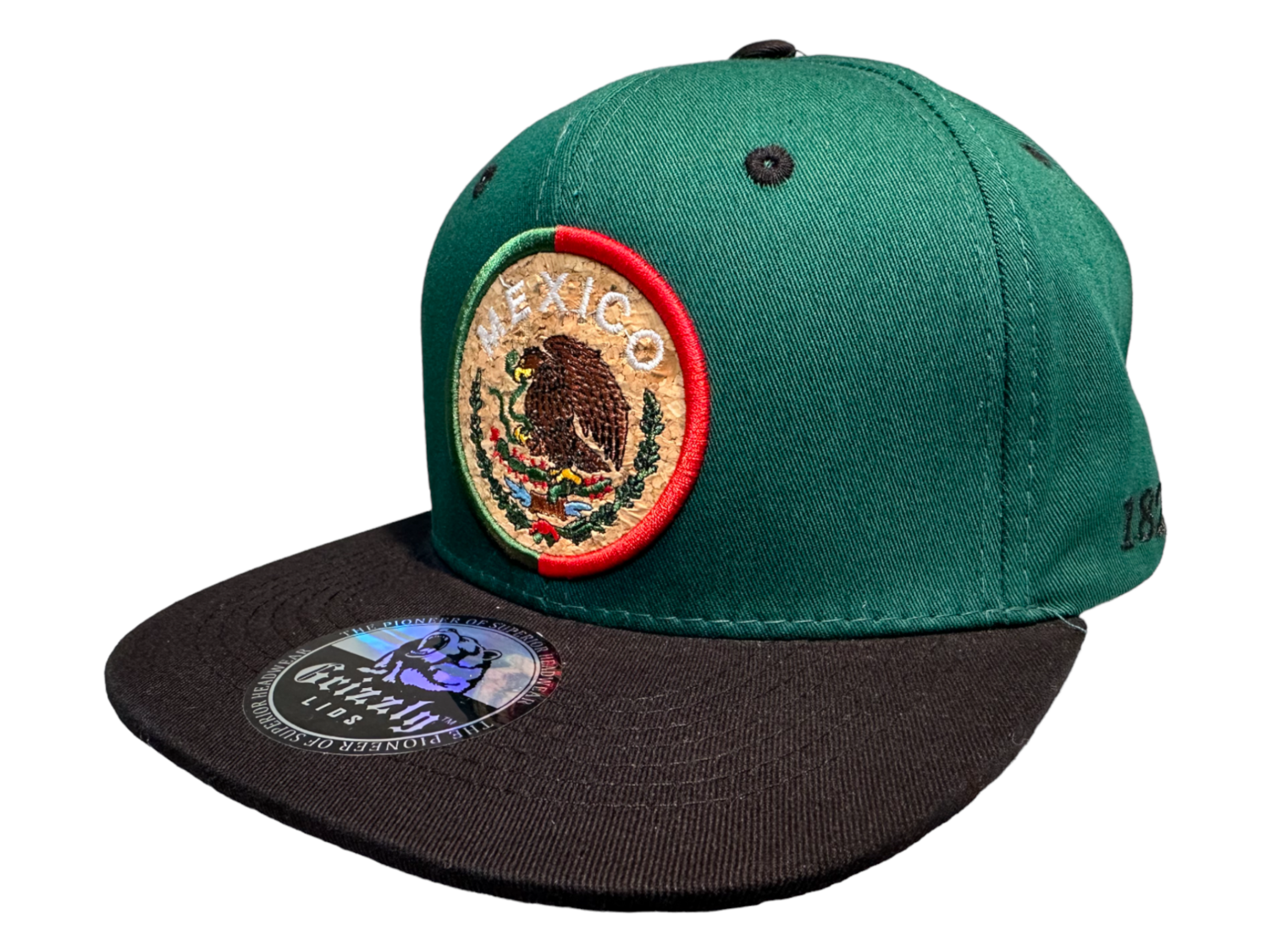 Mexico Eagle Round Patch Snapback 6 Panel Adjustable Snap Fit Hat