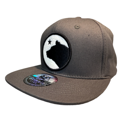 California Bear Silhouette Snapback 6 Panel Adjustable Snap Fit Hat