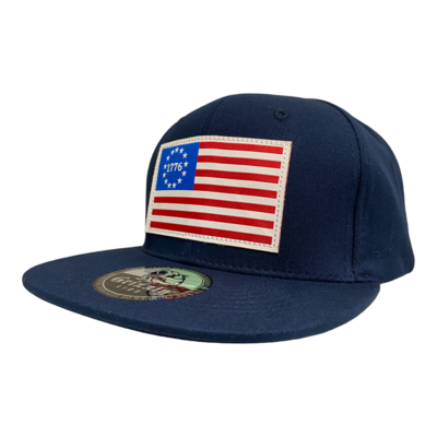 USA Flag 1776 Snapback 6 Panel Adjustable Snap Fit Hat