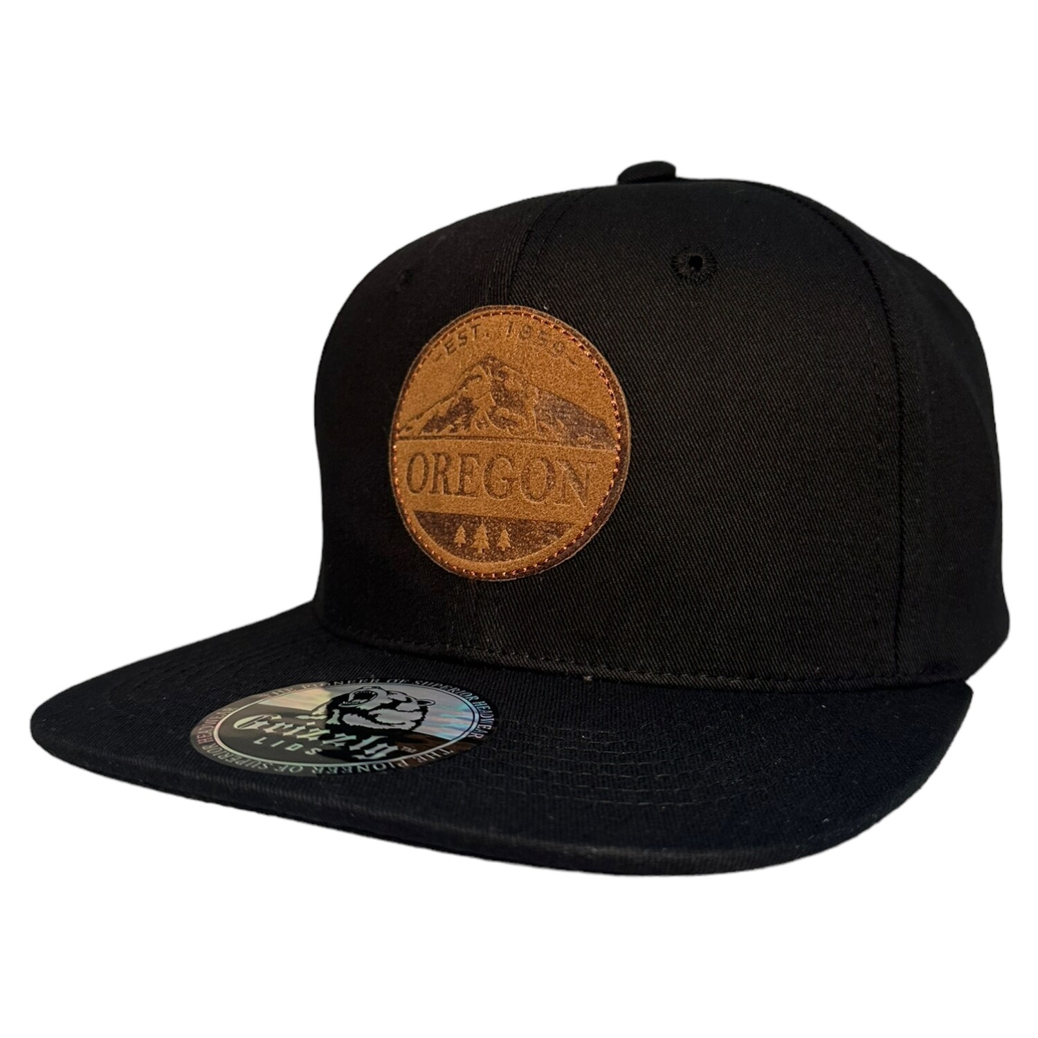 EST. Oregon Wilderness Circle Patch Snapback 6 Panel Adjustable Snap Fit Hat