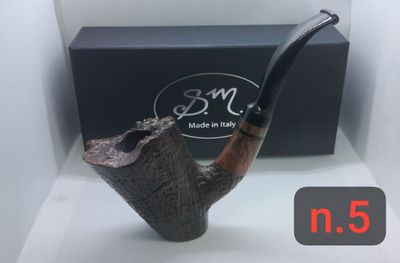 Pipe NUOVE free handmade sabbiate, rusticate REGALO curapipe, S.M.PIPE new pipes