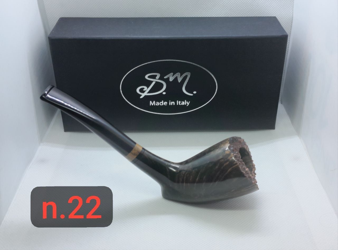 Pipa NUOVA modello dondolo,inserto in ulivo,REGALO curapipe,new pipes S.M. Pipe