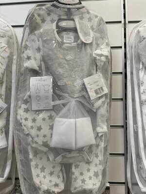 Baby Clothing Gift Set Unisex Zebra 2 Piece Gilet Set Grey & White NB 0-3 Months