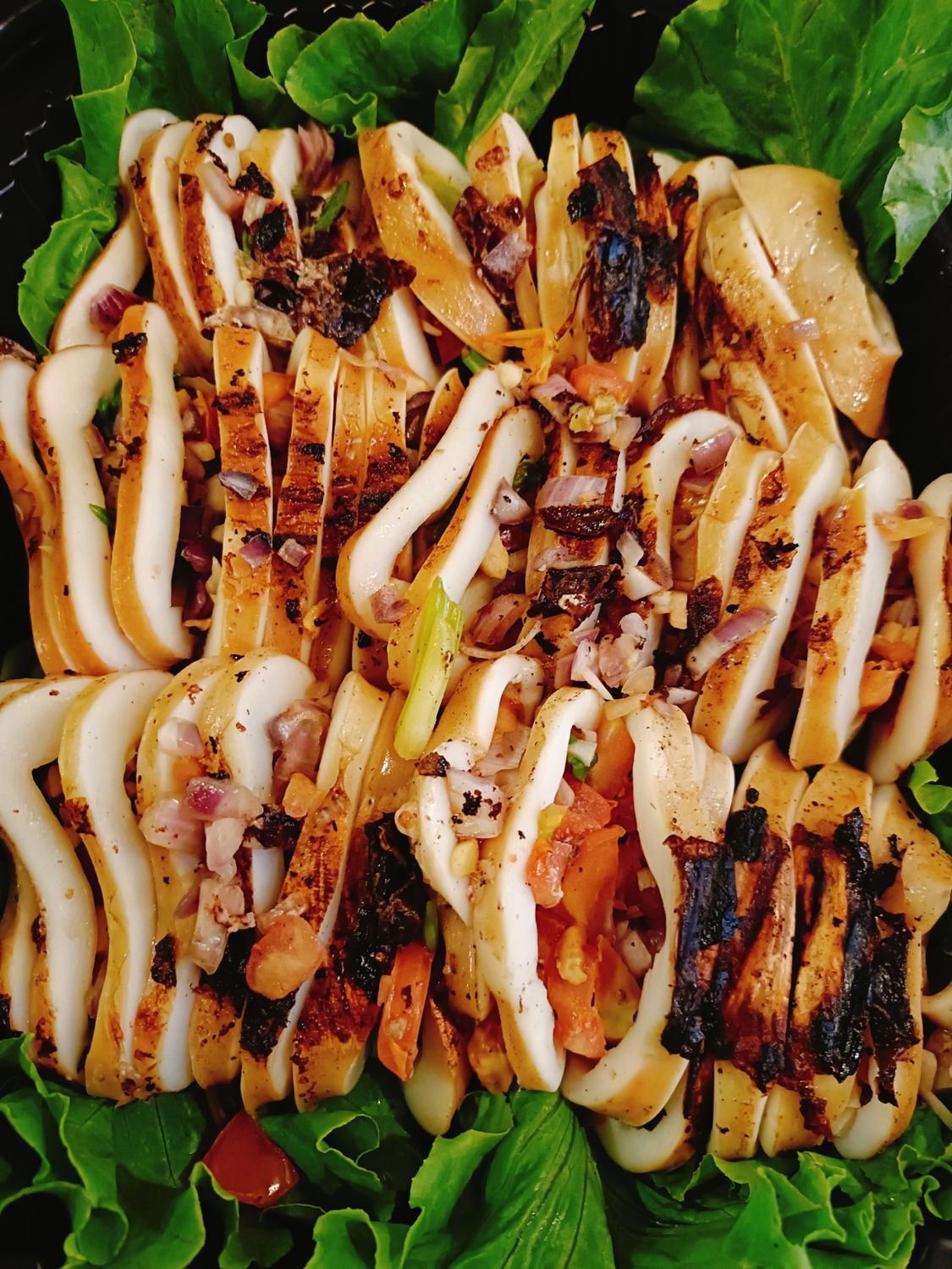 Grilled stuffed Squid