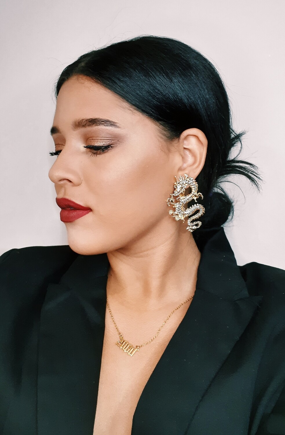 Dragon statement earrings