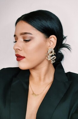 Dragon statement earrings