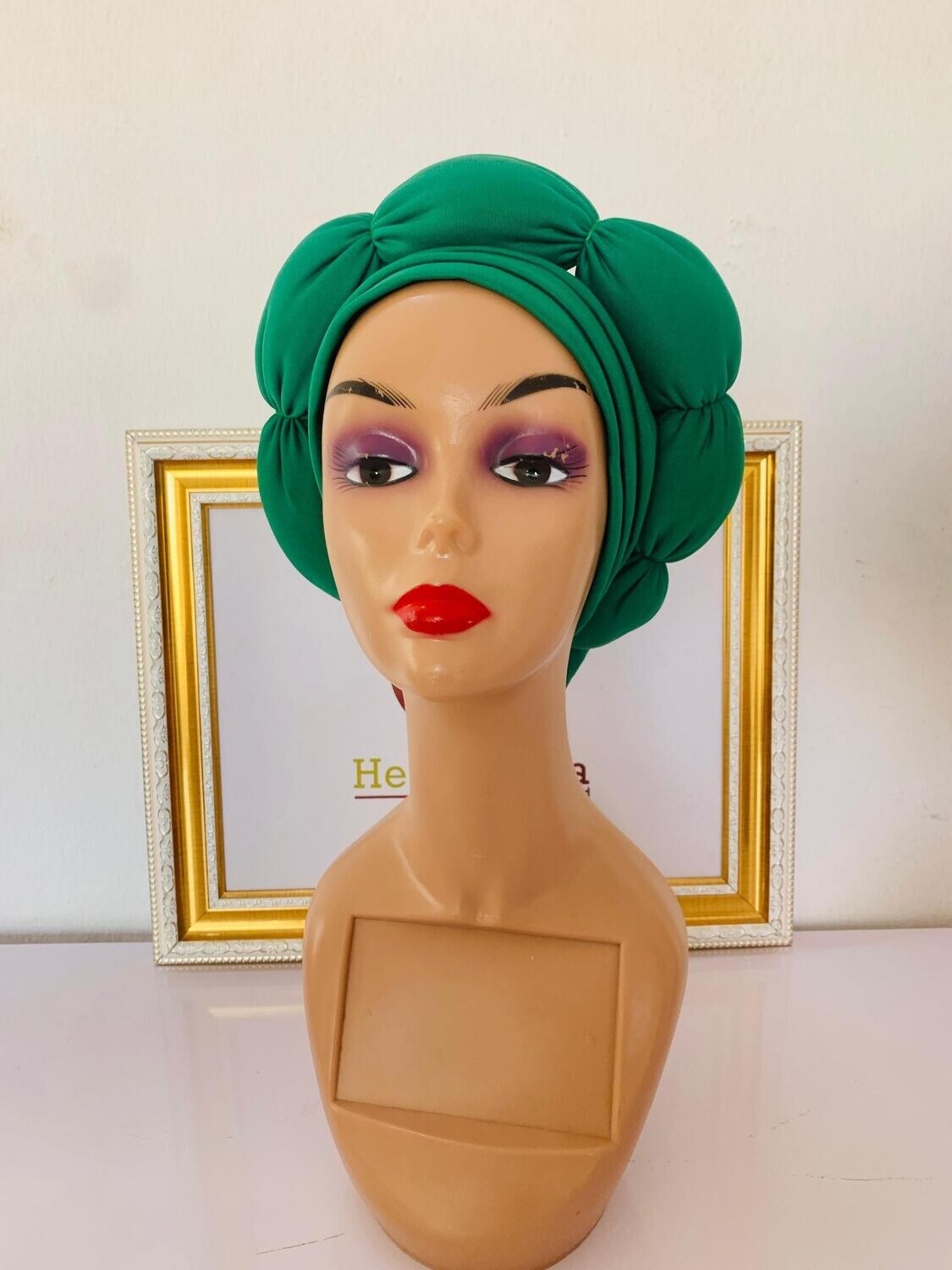 PUFF TURBAN, COLOUR: Nigeria Green
