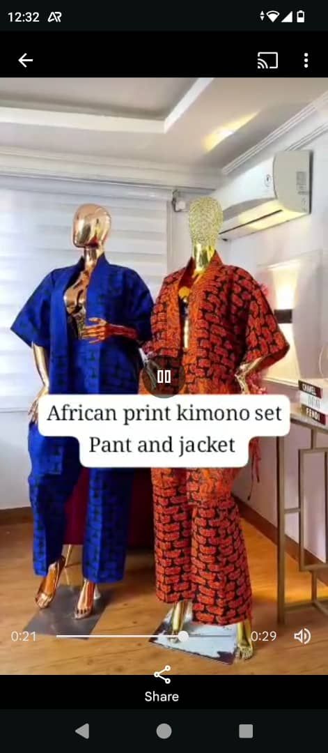 ANKARA KIMONO 2pcs set 