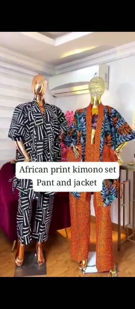 ANKARA KIMONO 2pcs set 