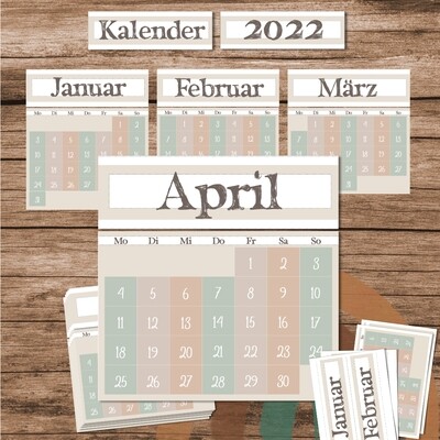 Kalender Monatsübersicht Klassenraum