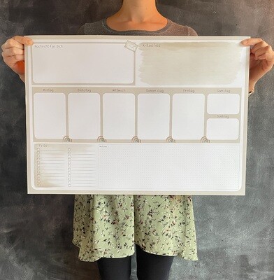 Schreibtischunterlage Alltagsheld - A2 beige Schreibtischunterlage Alltagsheld - A2 beige