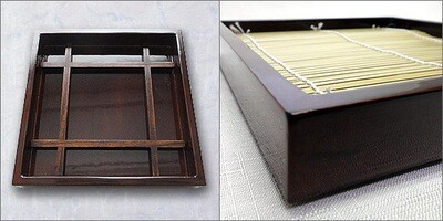 5ps set Wooden Soba Noodle Plate (BAIZARU)