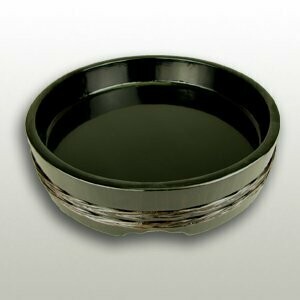 Wooden total black-painted tub 33 cm