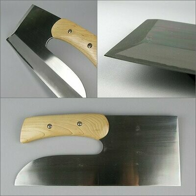[For left] Polished Yasuki steel (curved maple pattern) 300 mm