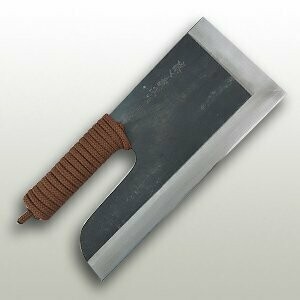 For right] Takasago back polished black Uchi Yasuki steel (rope winding) 300 mm