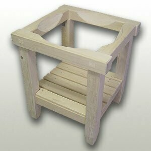 Square lumber kneading bowl cradle