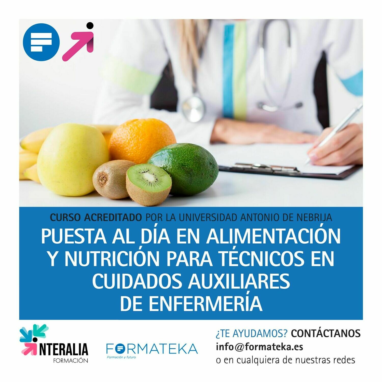 Puesta al día en alimentación y nutrición para técnicos en cuidados auxiliares de enfermería - 150 Horas - 6 Créditos CFC