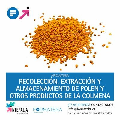 Recolección, extracción y almacenamiento de polen y otros productos de la colmena (20 Horas)