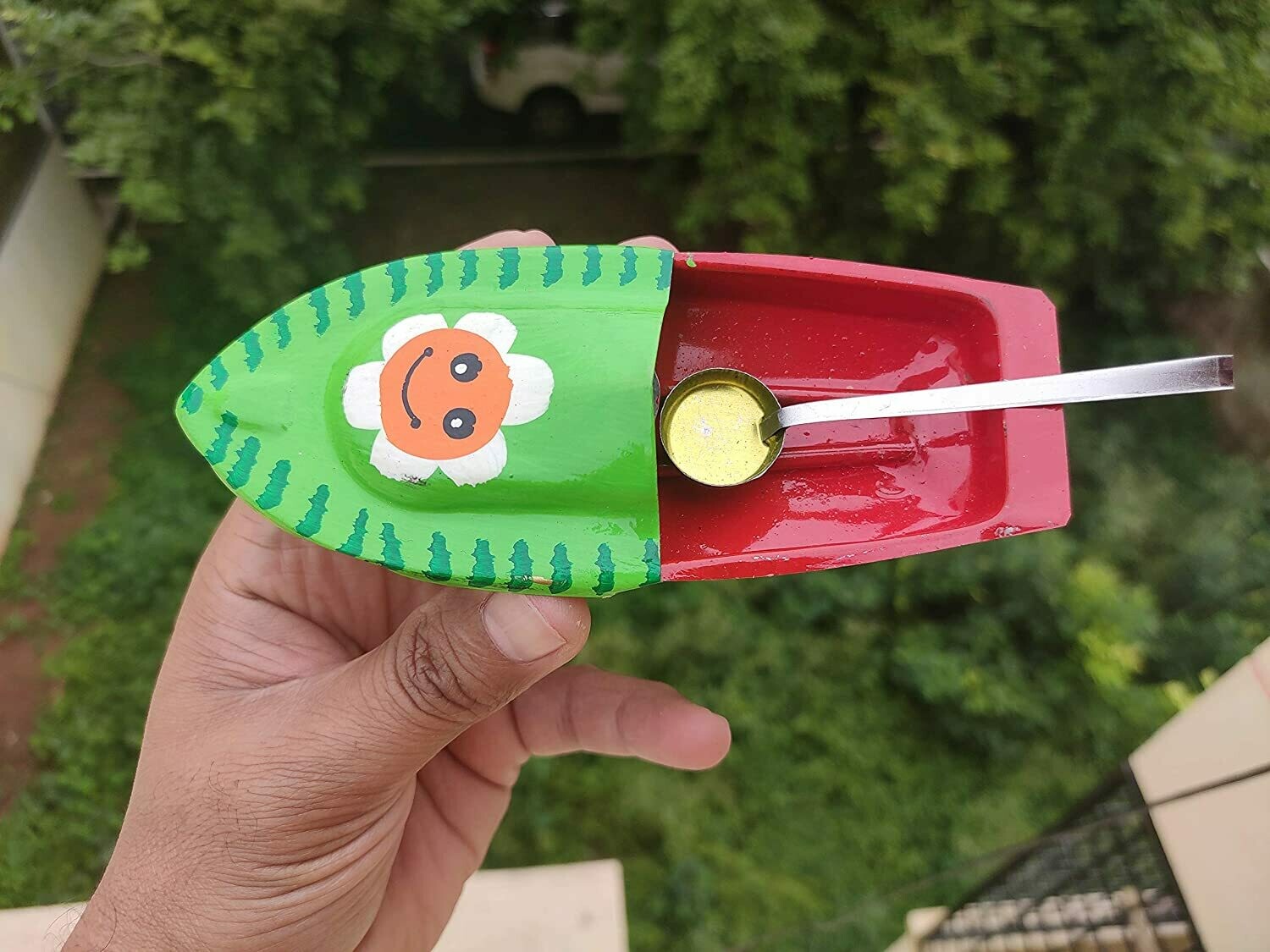 Fun Tin Toy Boat Naav Pop Put Candle Steam Powered Fuel Flame With Dropper India 