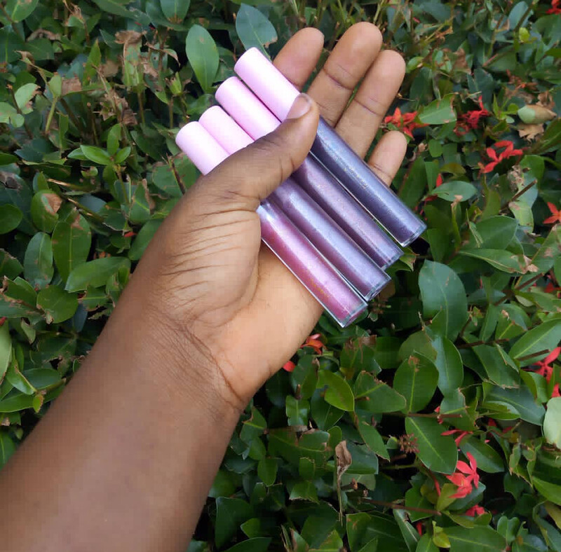 Small wand tube lipgloss;pink and purple available