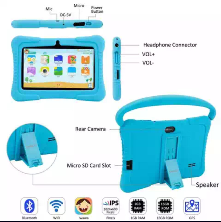 7 inch ultra thin learning wifi tablet pc for kids