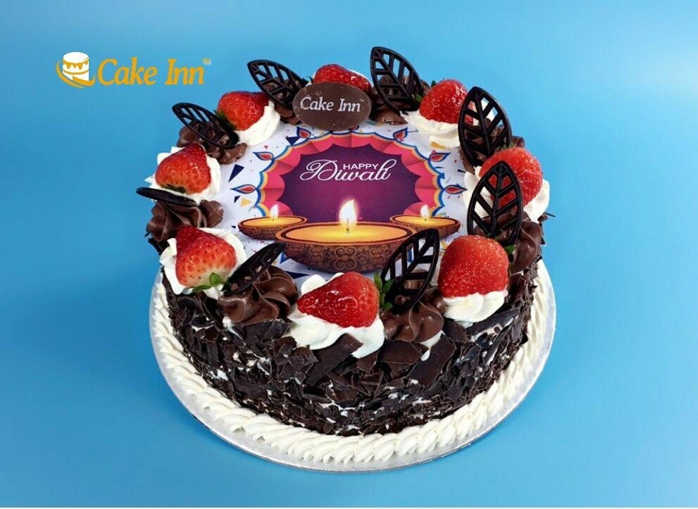 Strawberry Diwali Cake