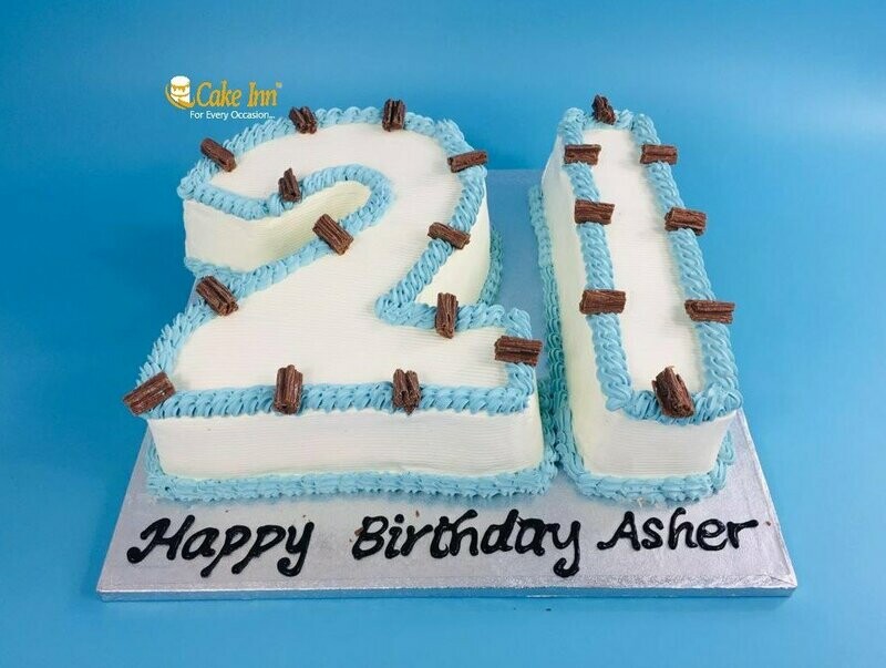 Chocolate Flake Number Cake