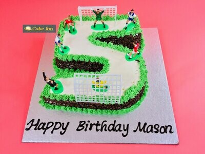 Football Players Number shape Birthday Cake N525