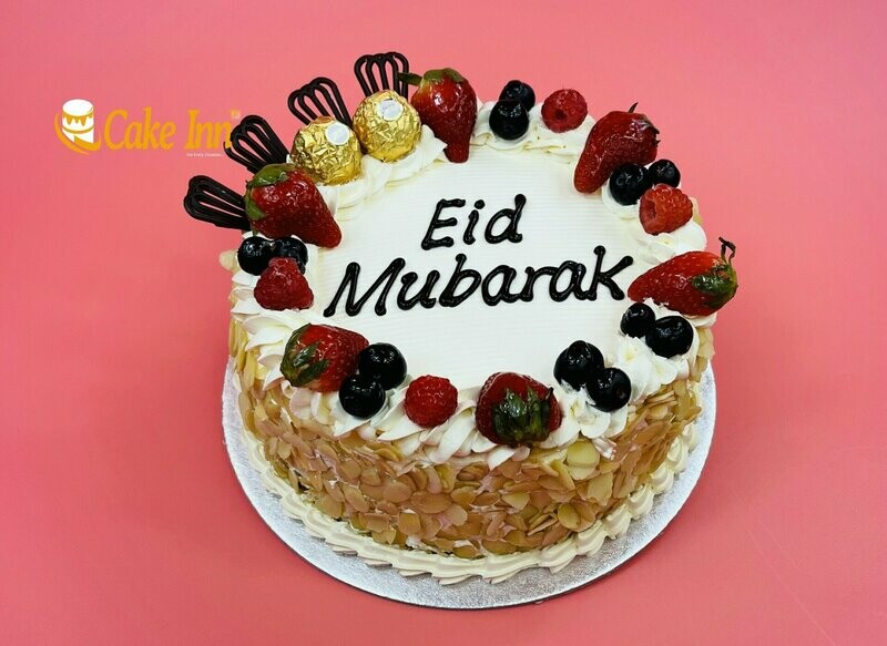 Ferrero & Mix Berries With Almond Nuts On Side Eid Cake Ferrero & Mix Berries With Almond Nuts On Side Eid Cake
