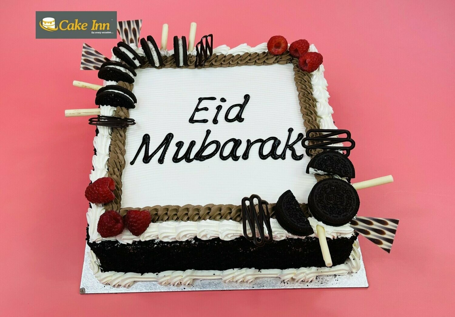 Oreo & Raspberry With Oreo Crumbs On Side Eid Cake