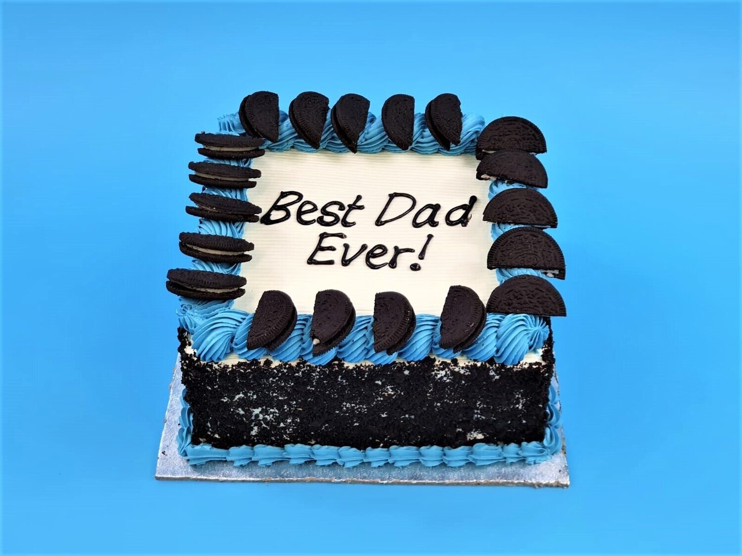 Oreo With Oreo Crumbs On Side Fathers day Cake