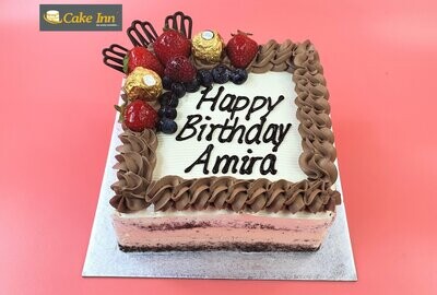 Strawberry & Ferrero Naked Birthday Cake S345