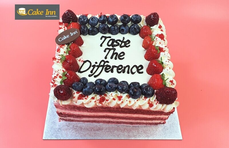 Red Velvet Full Fruits Naked Birthday Cake RV348