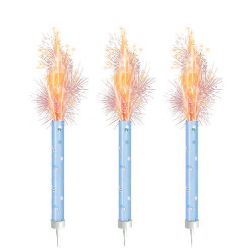 Blue Ice Fountain Candle Single