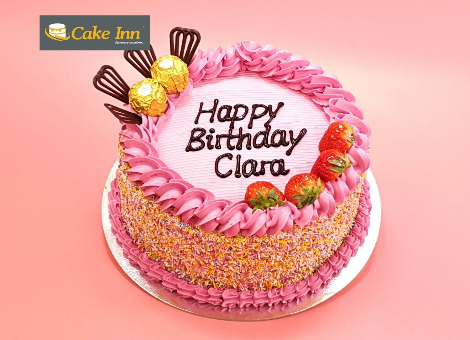 Full Strawberry Flavour Birthday Cake R127